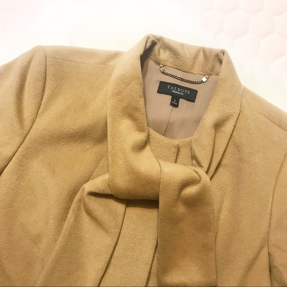 Talbots ⚜️ Camel Hue Tie Front Blazer - Picture 1 of 6